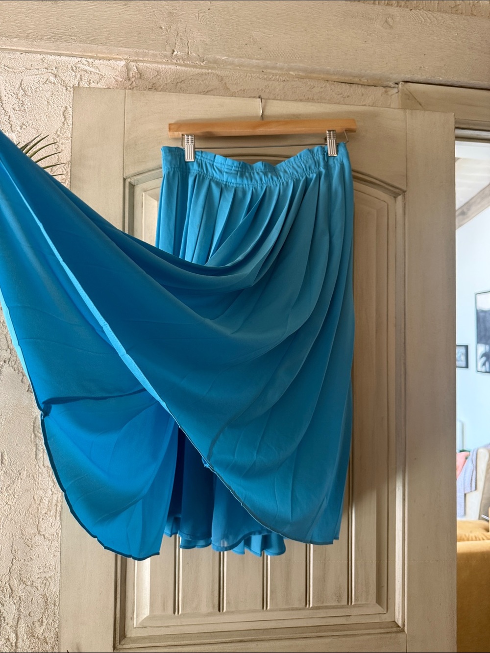 J. Crew Light Blue Pleated Waist Skirt - Picture 5 of 7